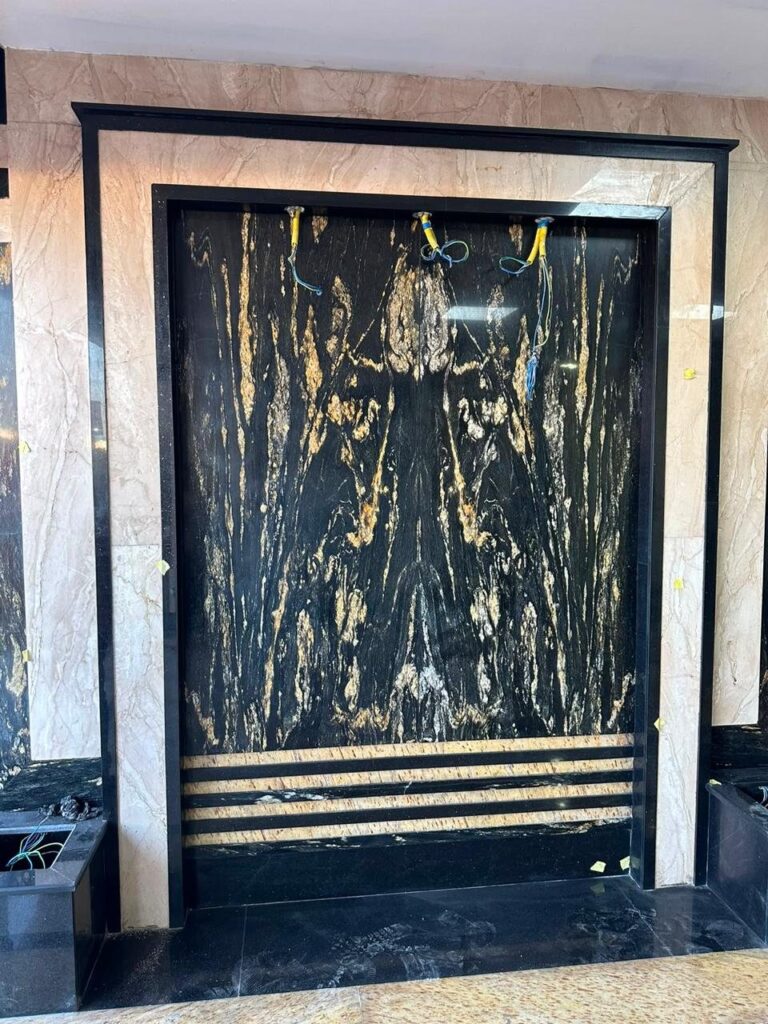 Al-Taalab factory, black and white marble corridors and inlay (5)