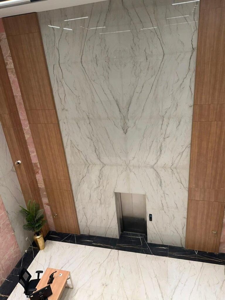 Manar Company headquarters, white marble lobby and floors (8)