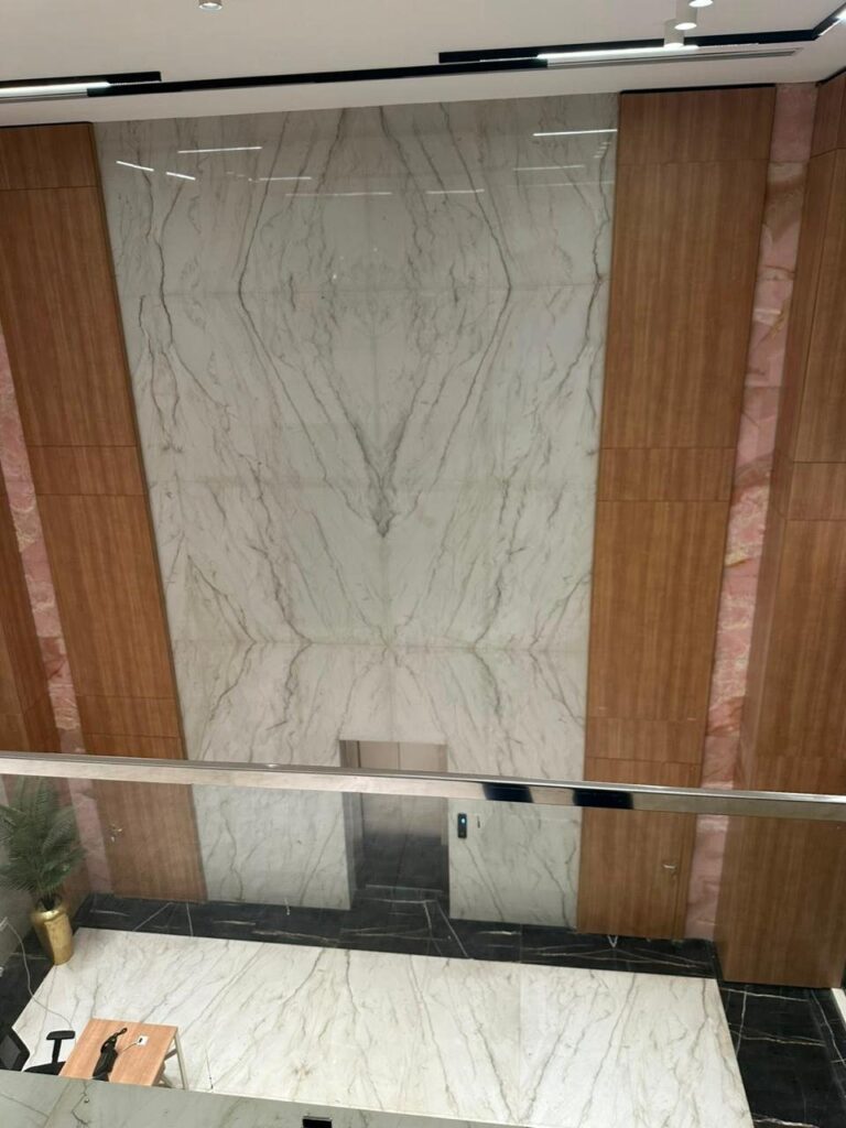 Manar Company headquarters, white marble lobby and floors (12)