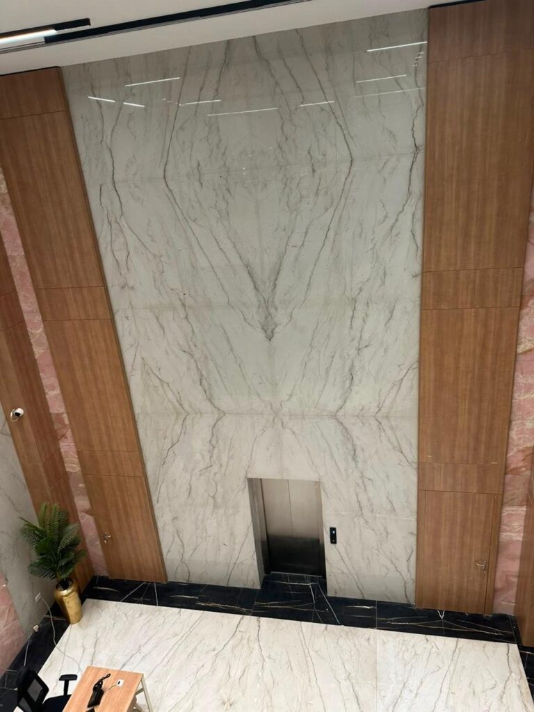 Manar Company headquarters, white marble lobby and floors (14)