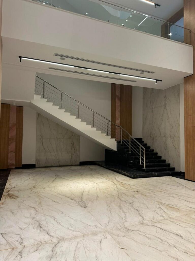 Manar Company headquarters, white marble lobby and floors (26)